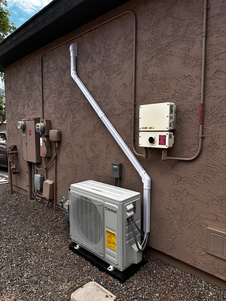 Mini split installation for Tandem Garage in Southern Utah