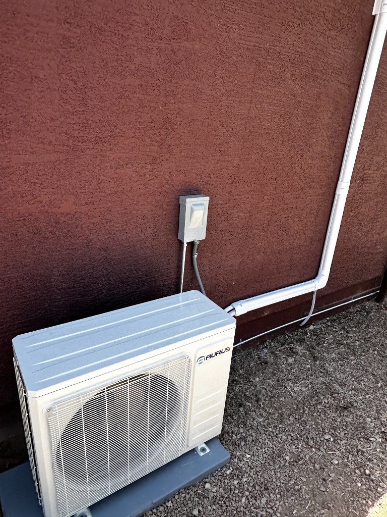 Mini split outdoor condenser installation St. George