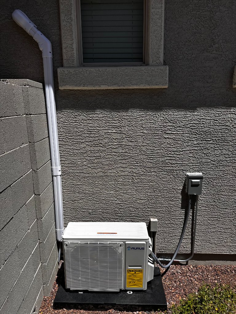 One Car Garage mini-split installation