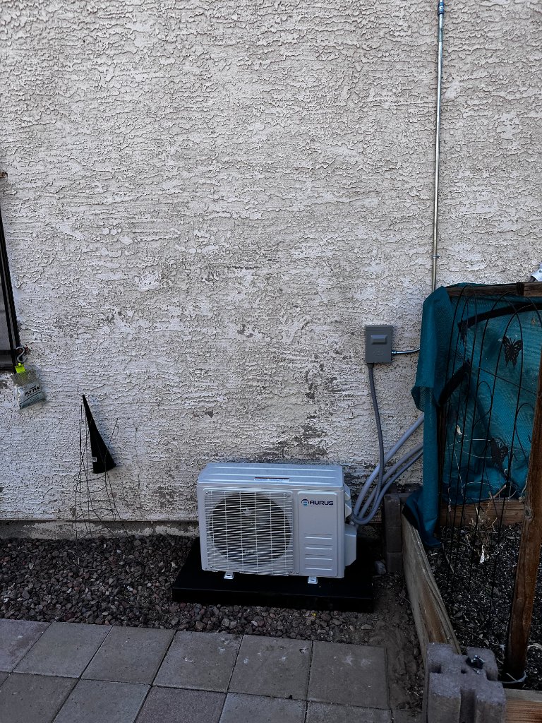 Mini split installation for One Car Garage in Southern Utah